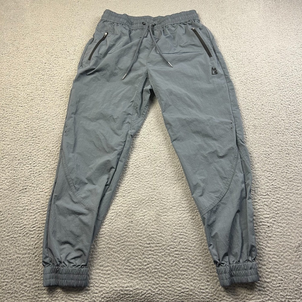 Magnlens Men's Grey Lightweight Drawstring Active Jogger Track Pants Medium